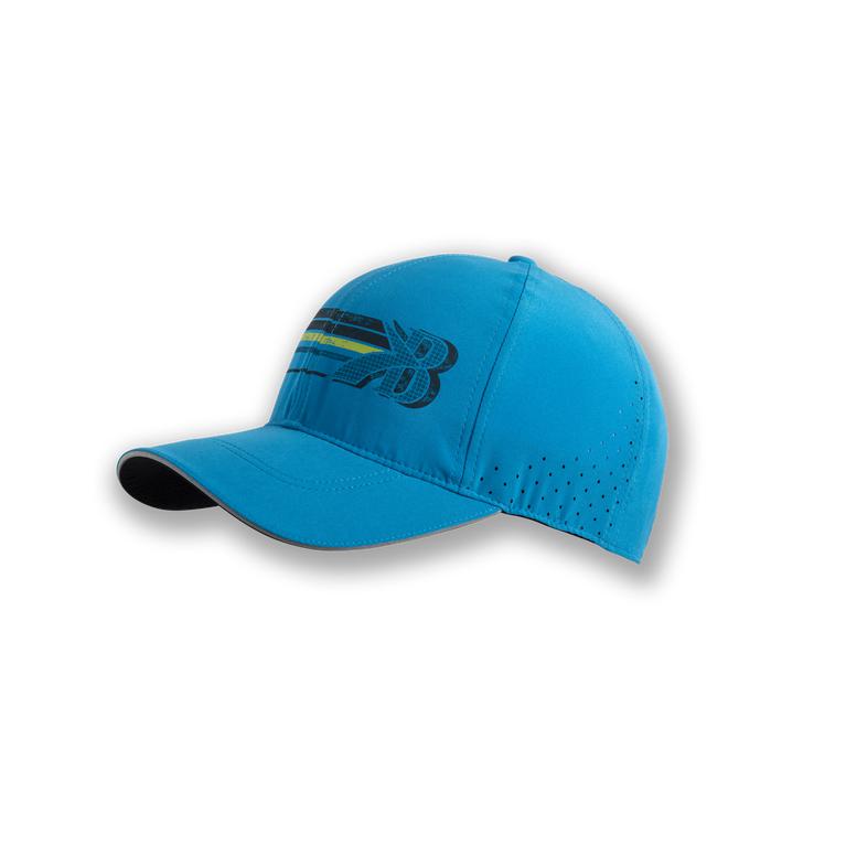 Brooks Men's Sherpa Running Hat - Electric Blue/Flying B Stripe (WGZN18349)